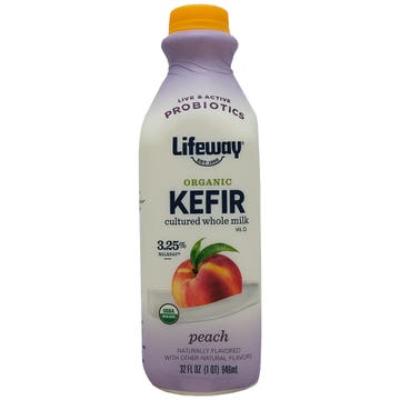 Lifeway Kefir Organic Peaches Whole Milk 946ml
