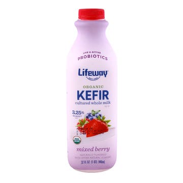 Lifeway Kefir Organic Whole Milk Mixed Berry 946ml 