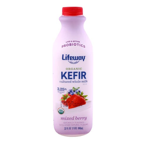 Lifeway Kefir Organic Whole Milk Mixed Berry 946ml 