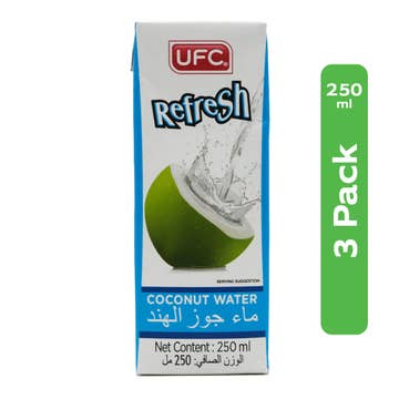 UFC Refresh Coconut Water 3x250ml 