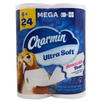 Charmin Ultra Soft Mega Toilet Paper Roll 6's 