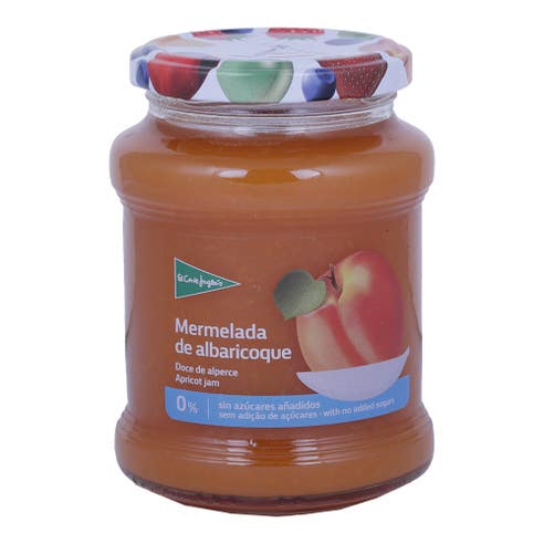 El Corte Ingles Apricot Jam No Added Sugar 330g 