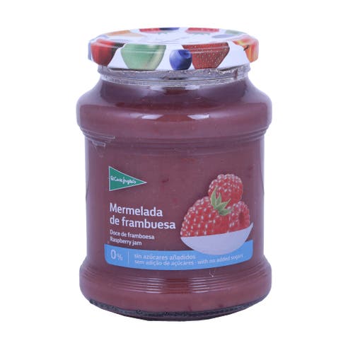 El Corte Ingles Raspberry Jam No Added Sugar 330g 