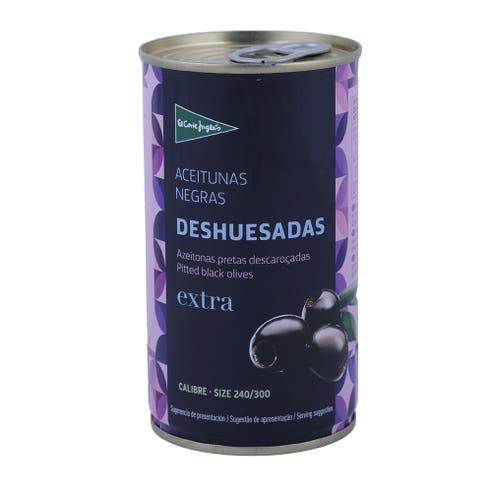 El Corte Ingles Pitted Black Olives 150g 