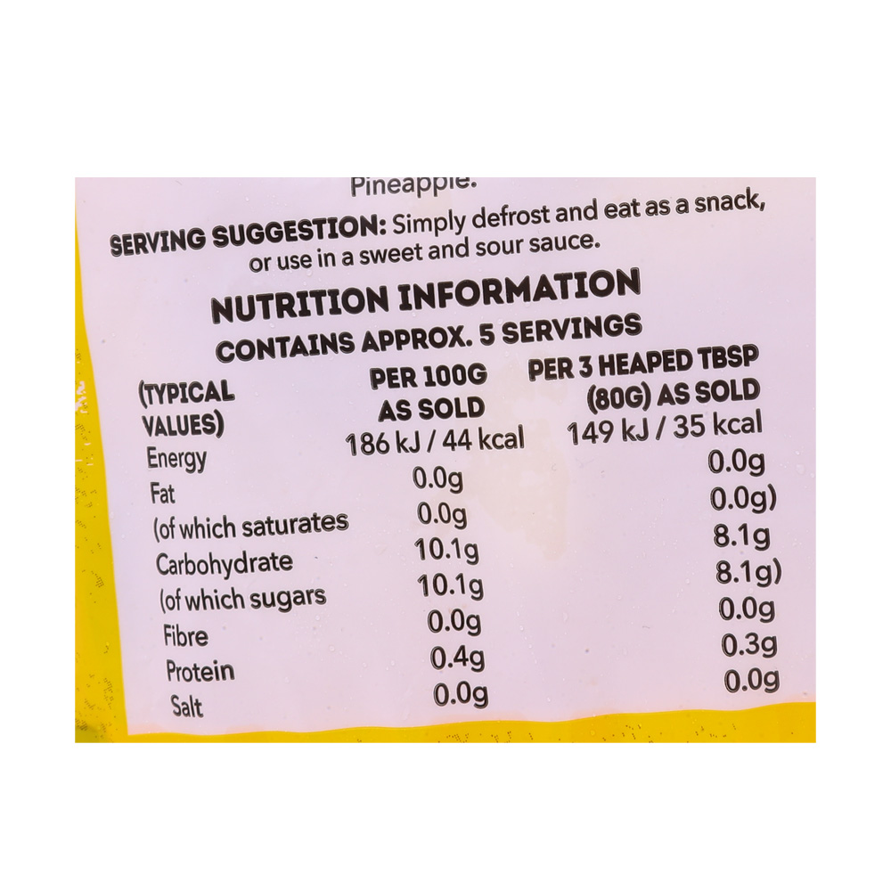 Delmonte Pineapple Chunks 450g right side image