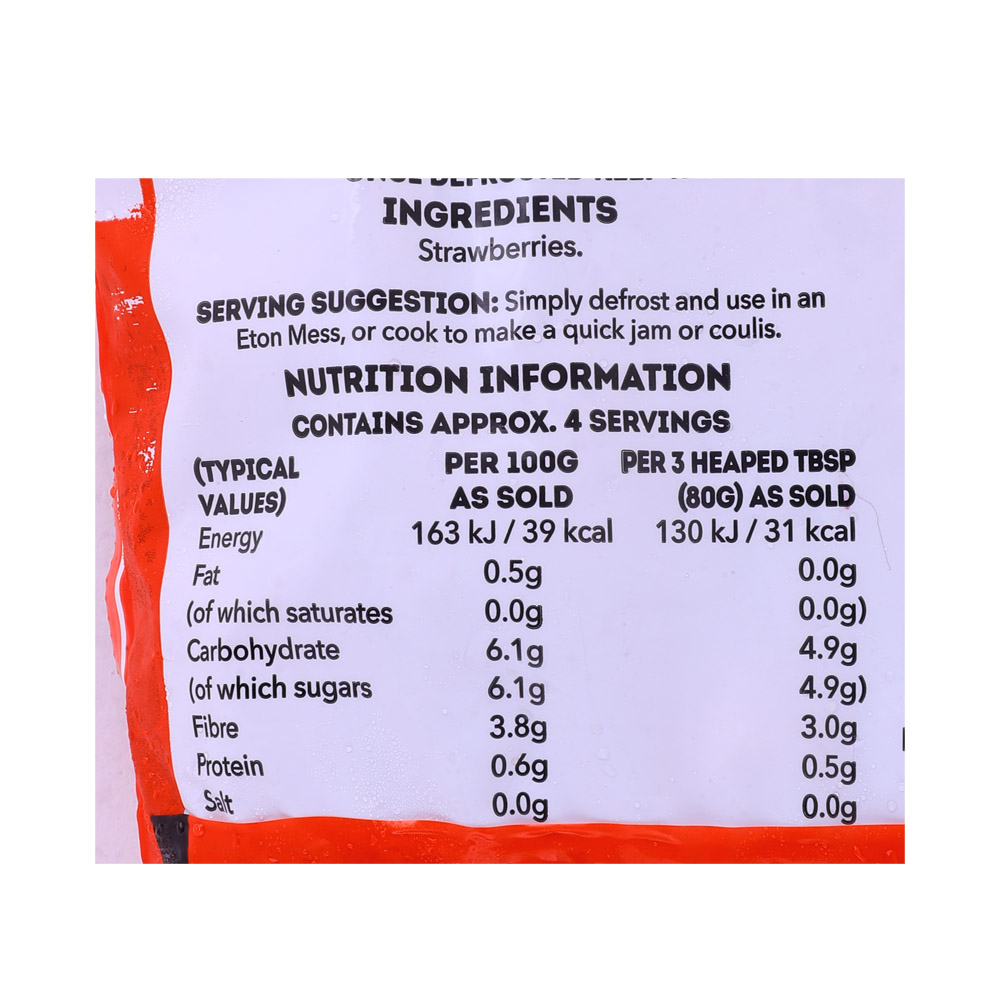 Delmonte Strawberries 350g right side image