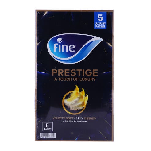 Fine Prestige Facial Tissues 3-Ply [5 Pack] 