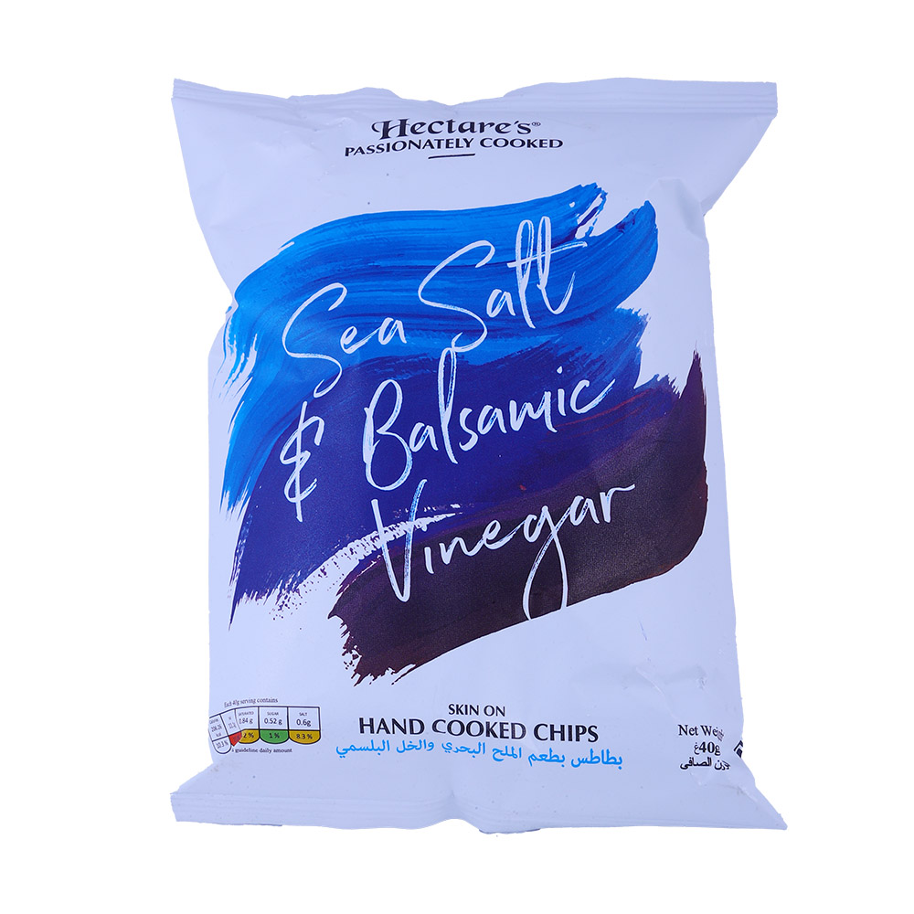 Hectares Sea Salt & Balsamic Vinegar Potato Chips 40g