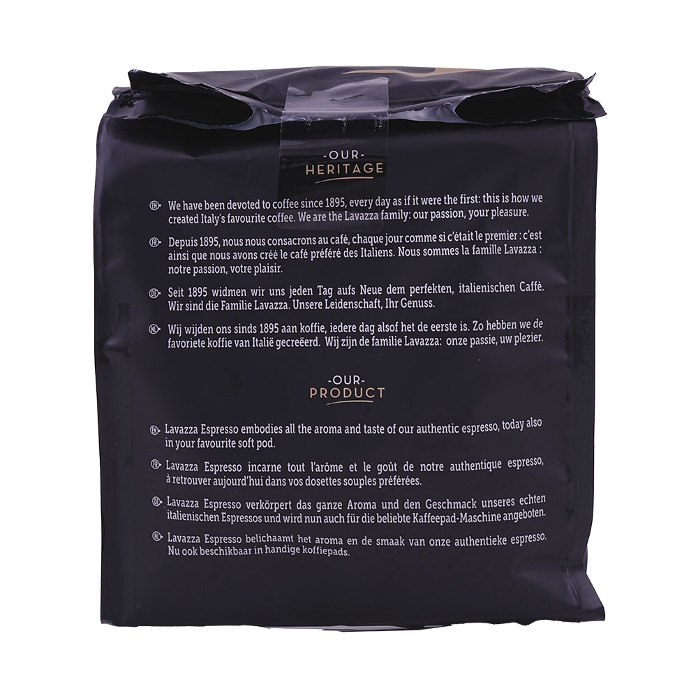 Lavazza Espresso Classico Coffee Pods 250g back image
