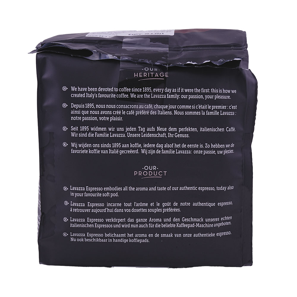 Lavazza Espresso Intenso Coffee 250g back image
