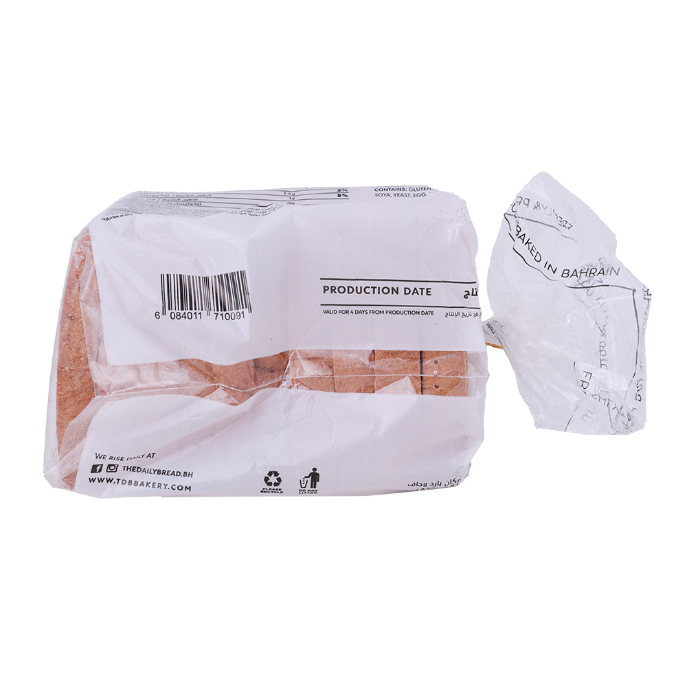 The Daily Bread Bakery Brown Butter Bread 500g back image
