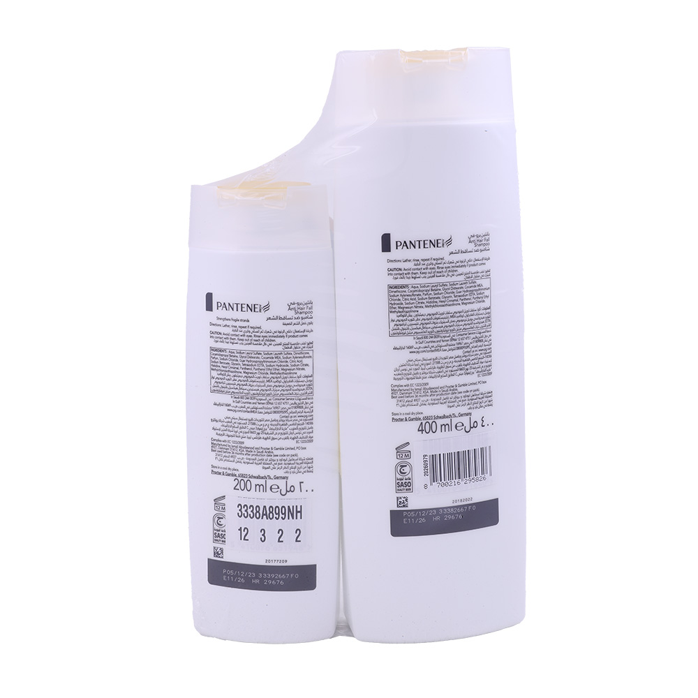 Pantene Anti Hair Fall Shampoo 400ml+200ml [Special Offer] back image