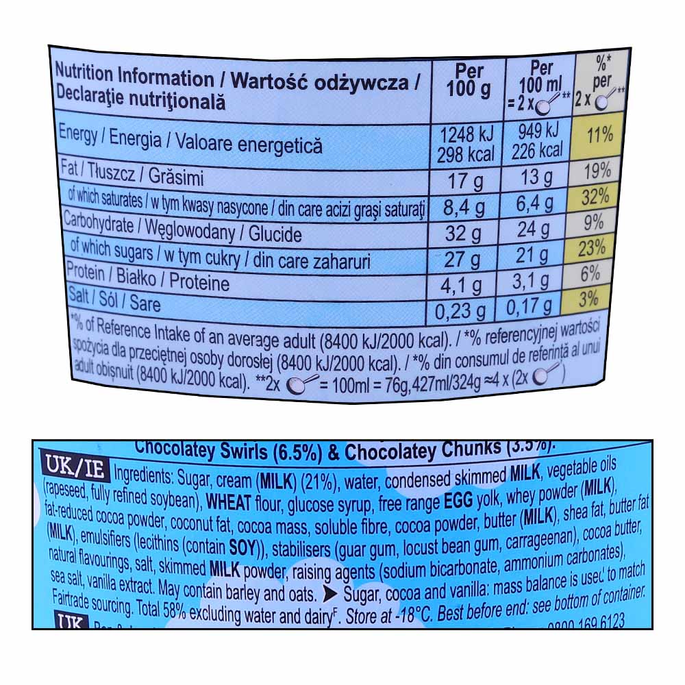 Ben & Jerry's Cookie Vermont-Ster Sundae 427ml right side image