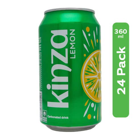 Kinza Lemon Carbonated Drink 24x360ml 