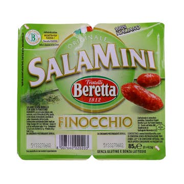 Fratelli Beretta Finocchio Salamini 85g [Contains Pork] 