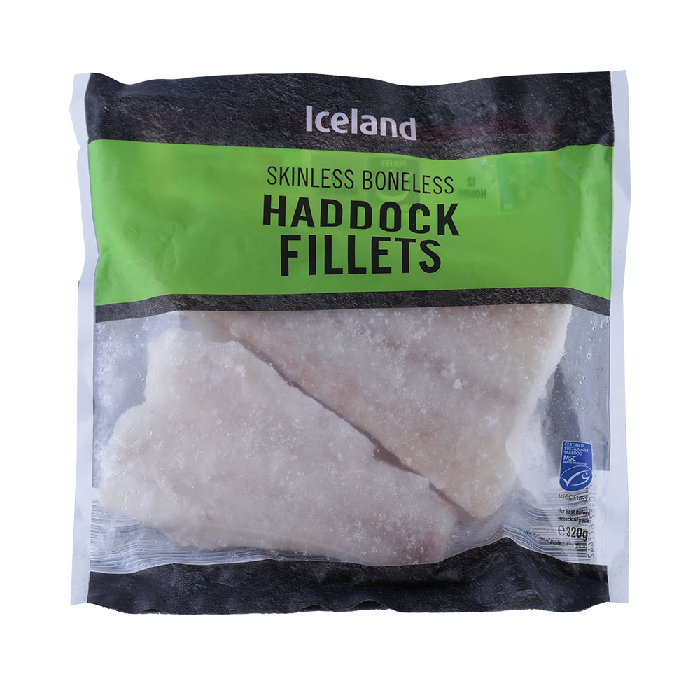 Iceland Skinless Boneless Haddock Fillets 320g