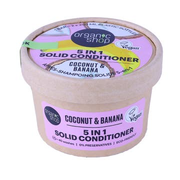 Organic Shop Solid 5-in-1 Coconut & Banana Conditioner 60g 
