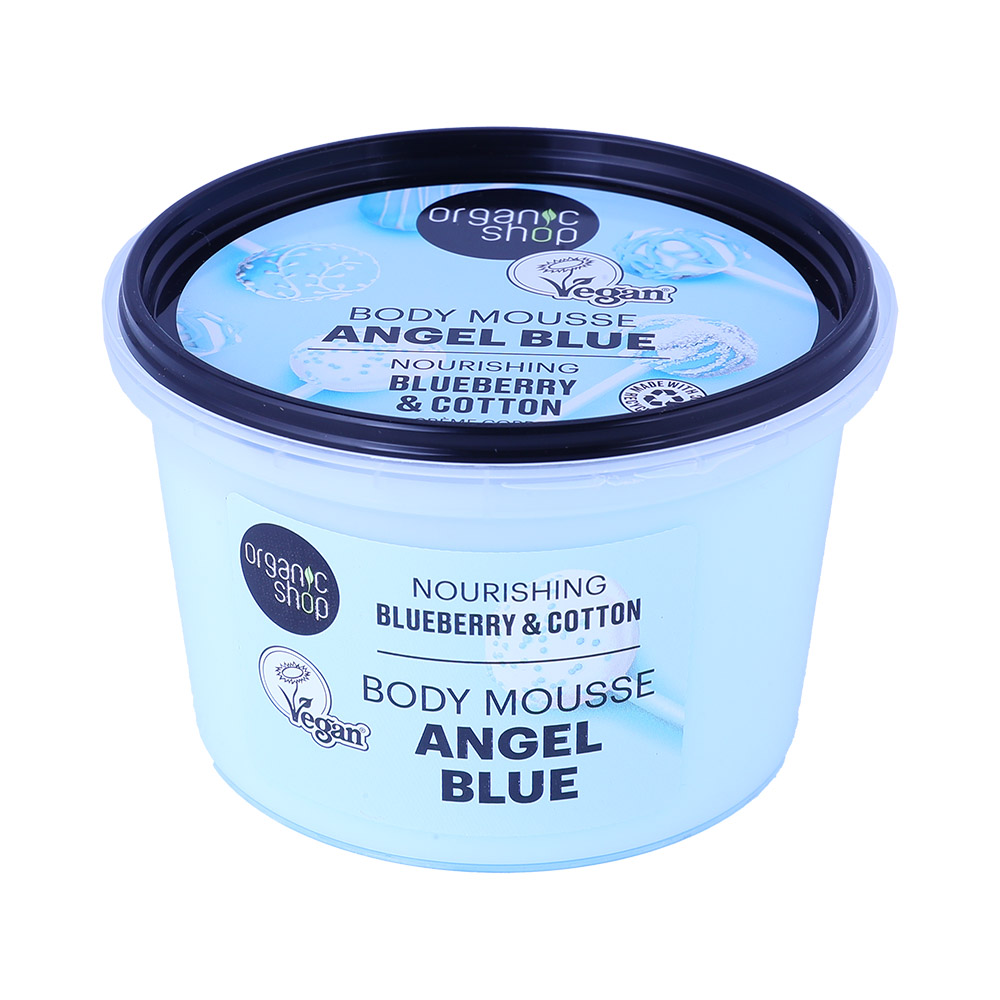 Organic Shop Nourishing Blueberry & Cotton Angel Blue Body Mousse 250ml 
