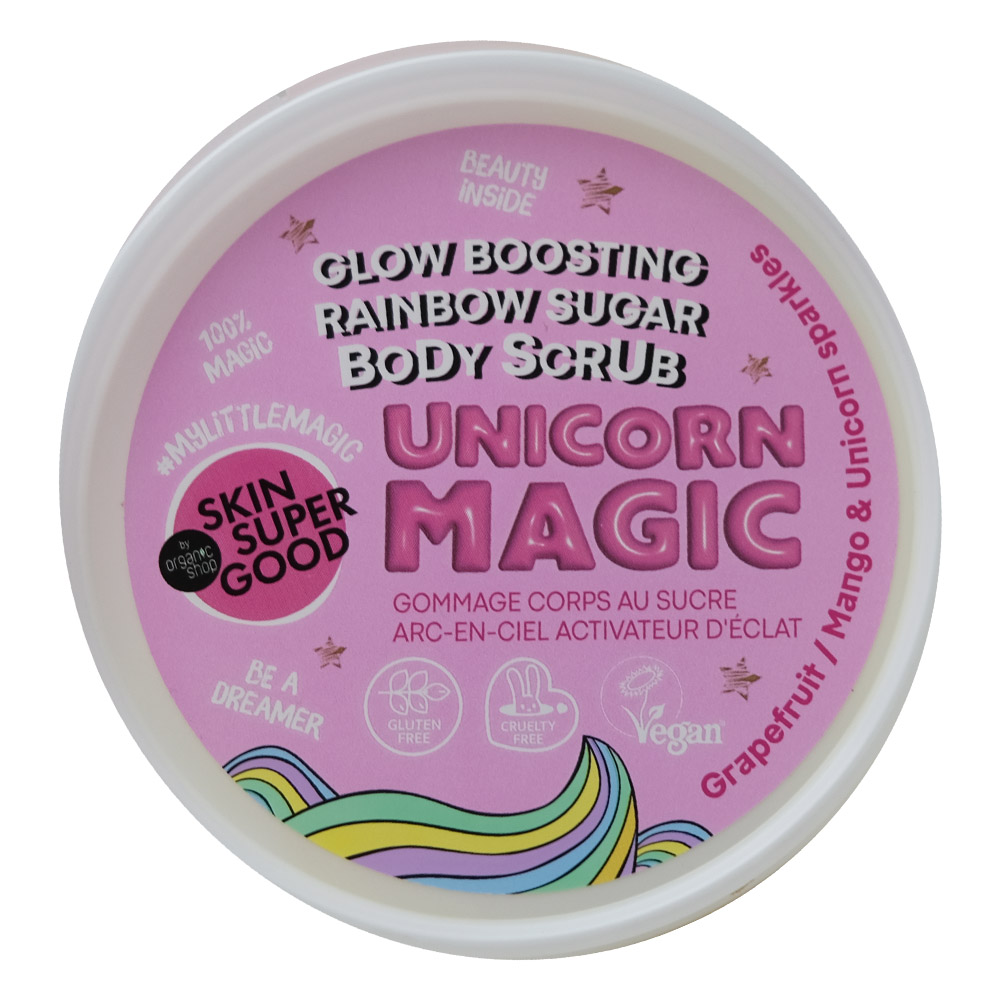 Organic Shop Unicorn Magic Glow Boosting Sugar Body Scrub 250ml back image