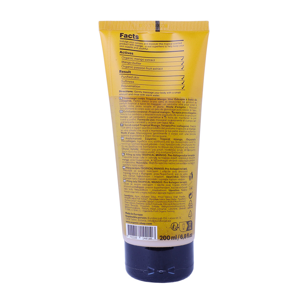 Organic Shop Tropical Mango Body Scrub 200ml back image