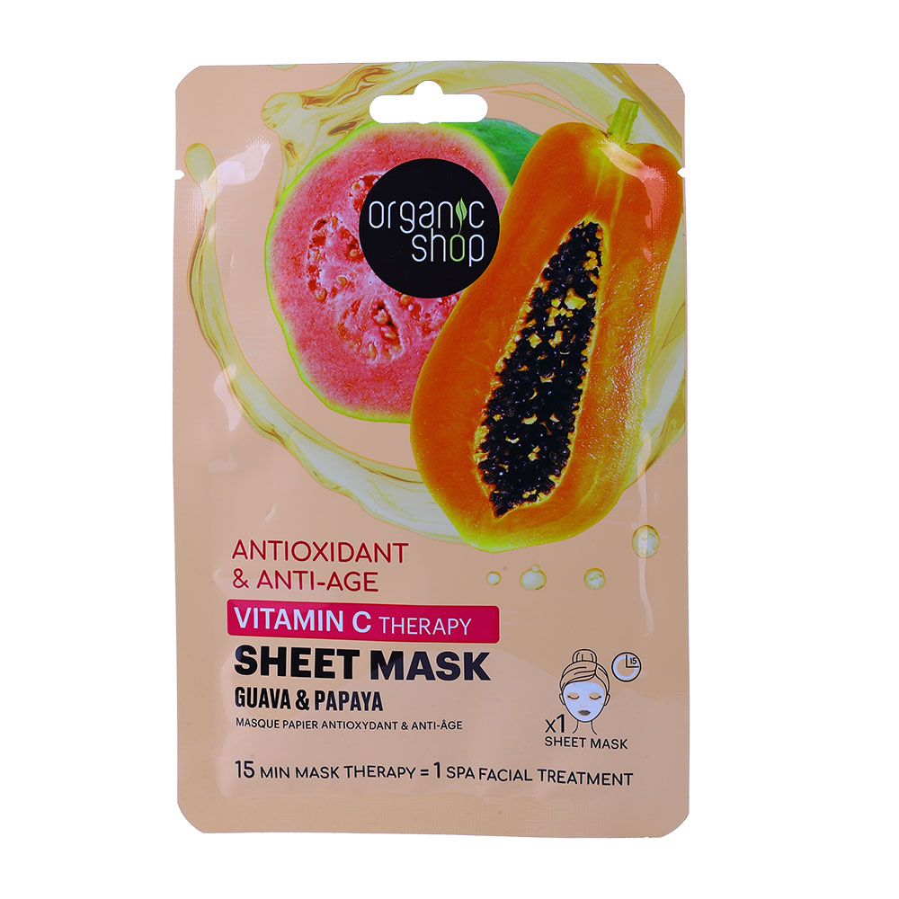 Organic Shop Guava & Papaya Vitamin C Therapy Sheet Mask 25g 