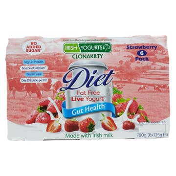 Irish Yogurts Diet Strawberry Yogurt 6x125g [Special Offer] 