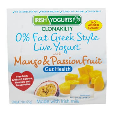Irish Yogurts Clonakilty Greek Style Mango & Passion Fruit Yogurt 4x125g 