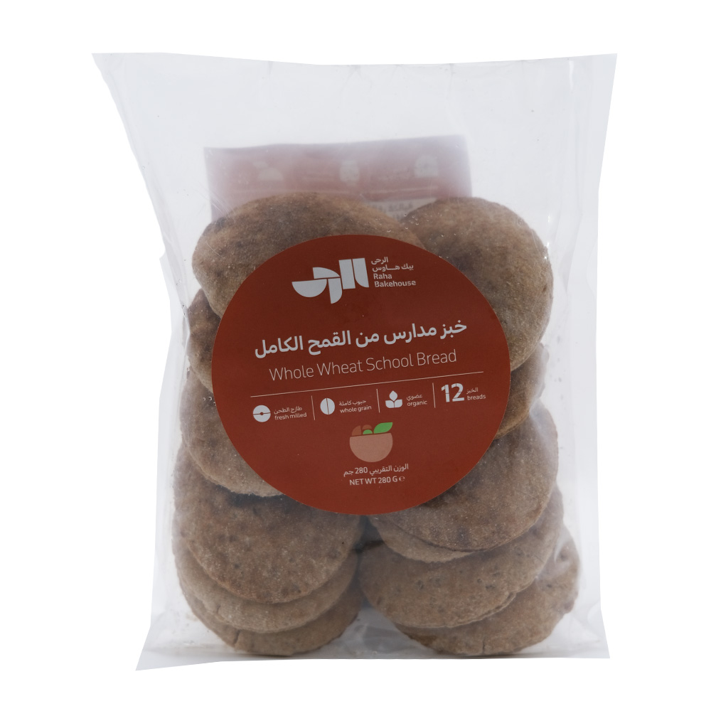 Raha Bakehouse Organic School Wheat Arabic Bread