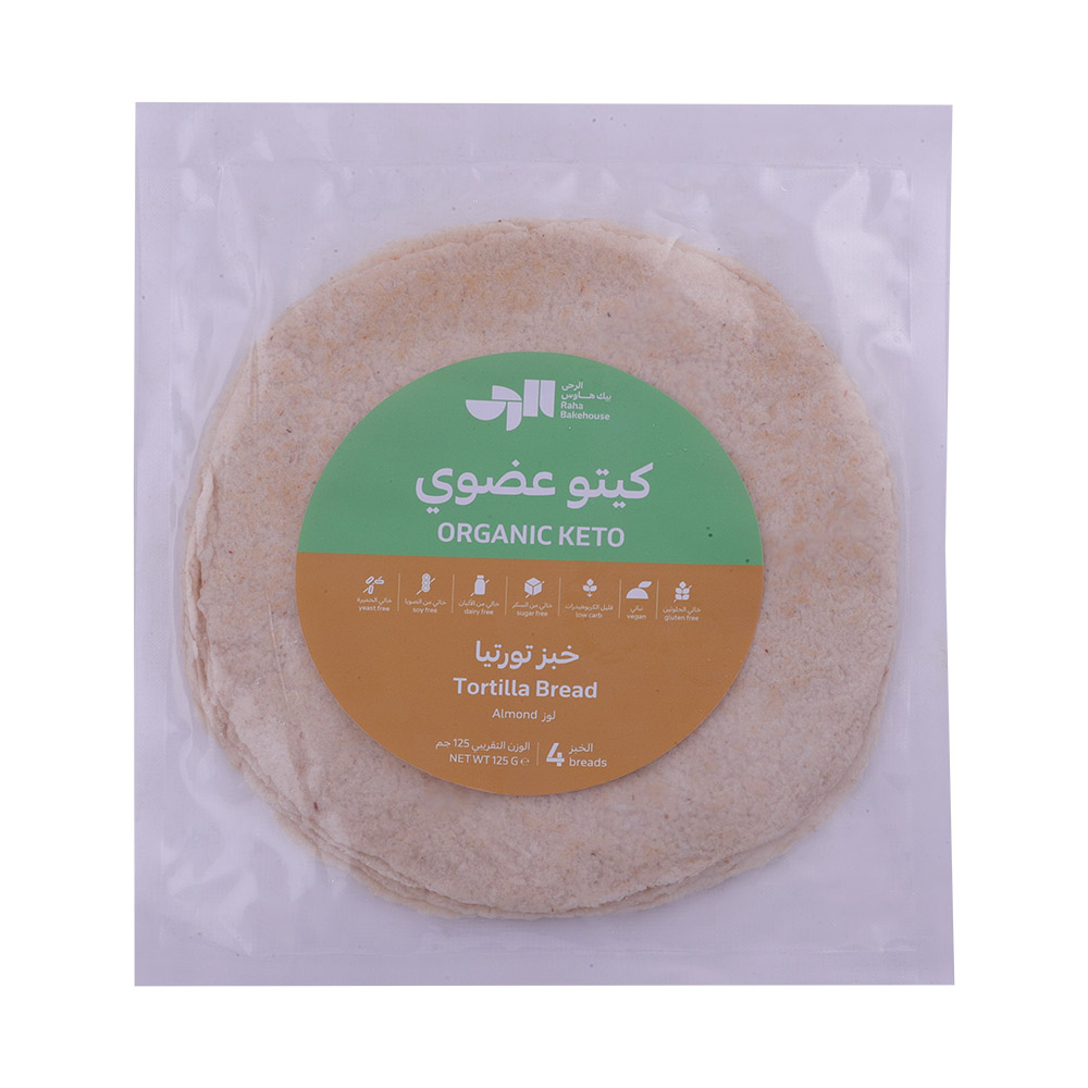 Raha Bakehouse Organic Keto Tortilla Bread 125g