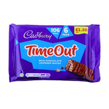 Cadbury Timeout Wafer Bar 6 Pack 121.2g [Special Offer] 