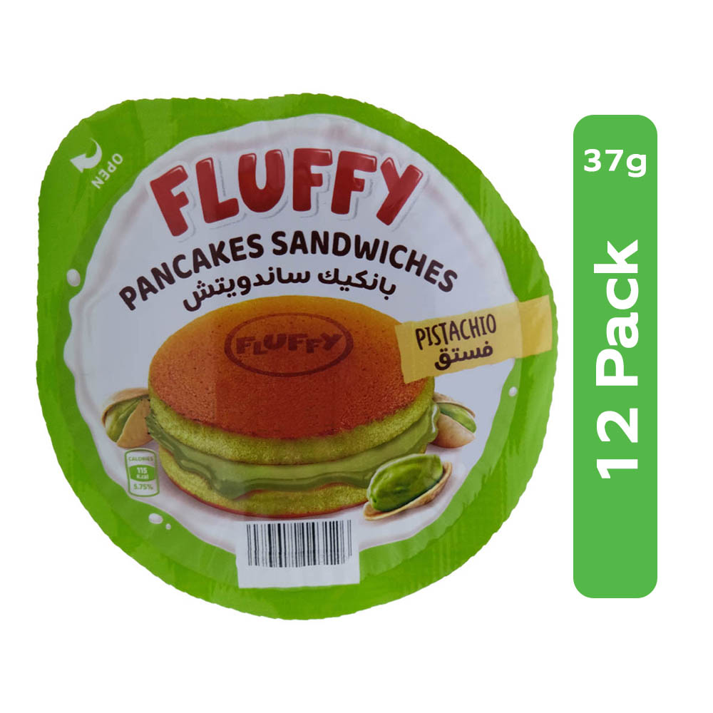 Fluffy Pistachio Filled Pancakes Sandwiches 12x37g 