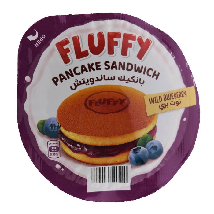 Fluffy Wild Blueberry Filled Pancake Sandwich 37g