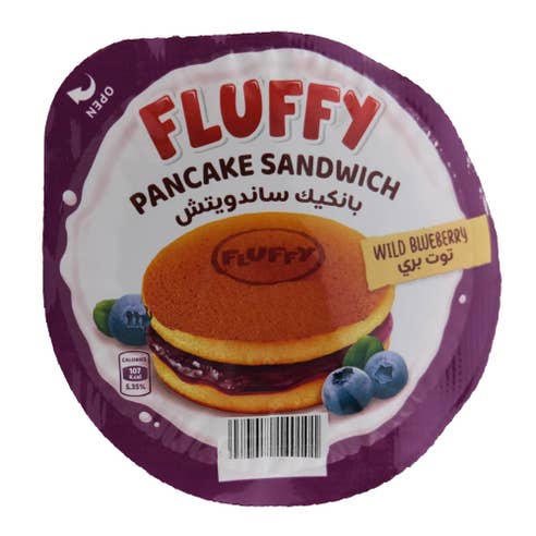Fluffy Wild Blueberry Filled Pancake Sandwich 37g 