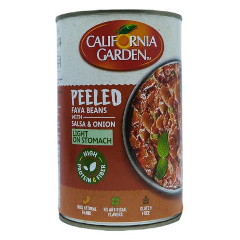 California Garden Peeled Fava Bean with Salsa & Onion 450g 