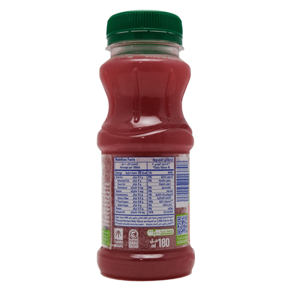 Nadec No Added Sugar Strawberry Nectar With Mix Juice 180ml right side image