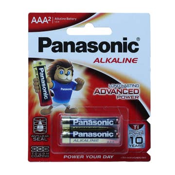 Panasonic Alkaline Battery 1.5v AAA2 Lr03t/2b 