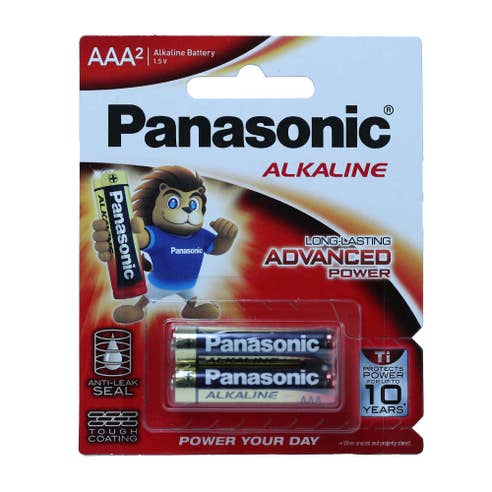 Panasonic Alkaline Battery 1.5v AAA2 Lr03t/2b 