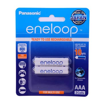 Panasonic Rechargeable Battery AAA2 1.2v Bk-4mcce/2bt 