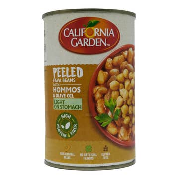 California Garden Peeled Fava Beans With Hommos & Olive Oil 450g 