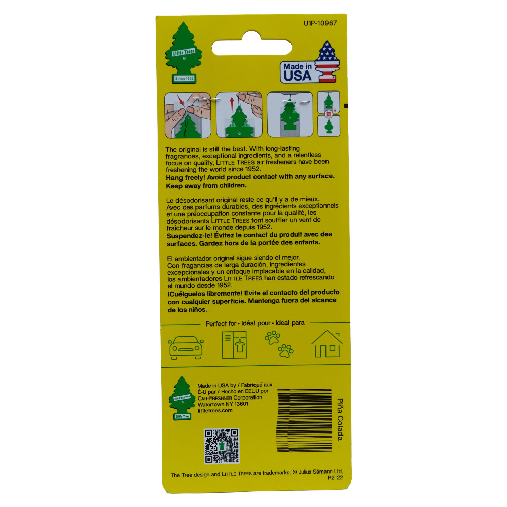 Little Trees Pina Colada Card Airfreshener back image