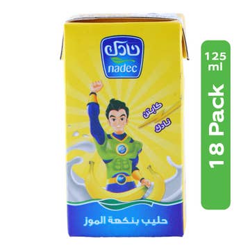 Nadec UHT Banana Milk 18x125ml 