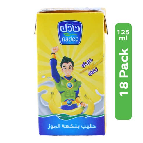 Nadec UHT Banana Milk 18x125ml 