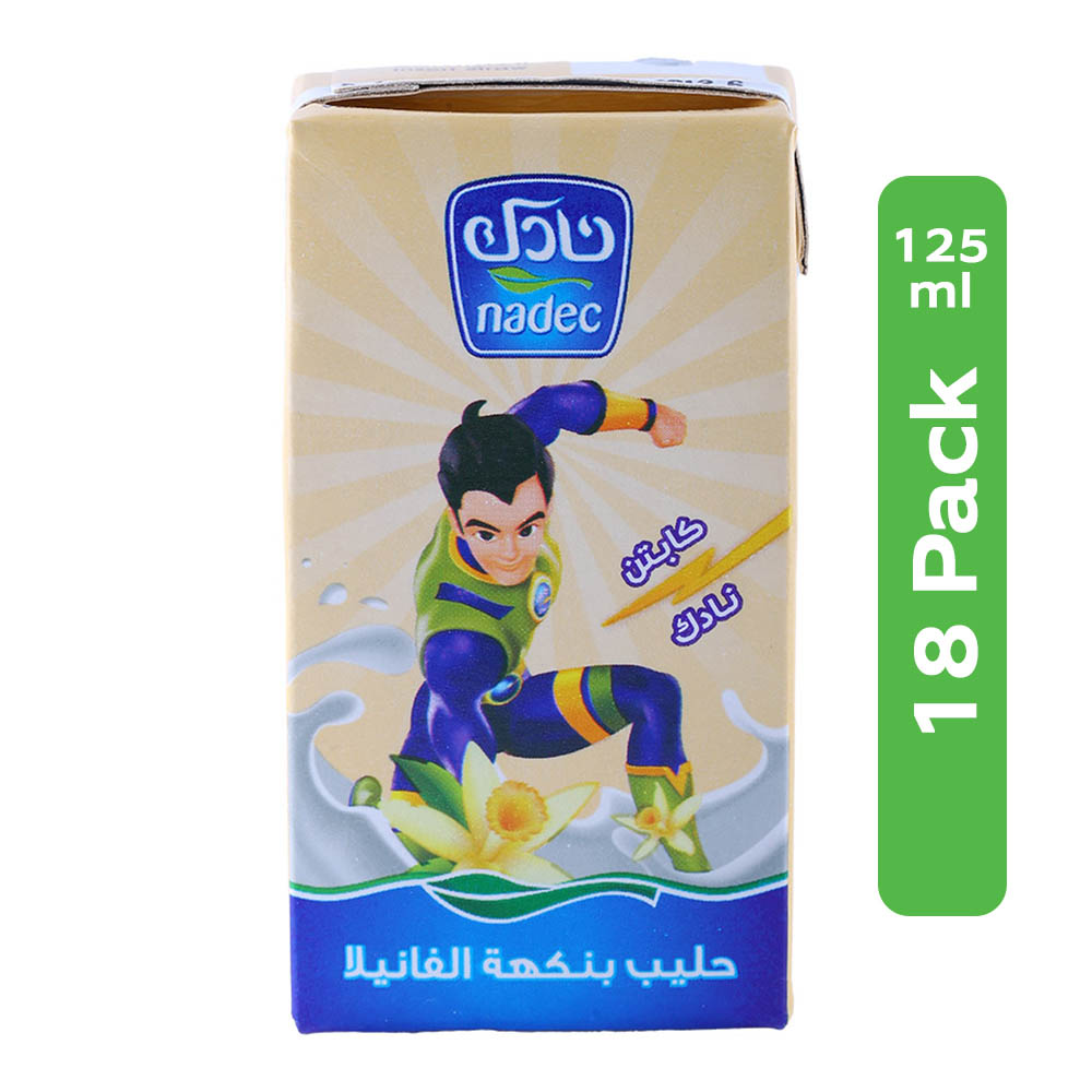 Nadec UHT Vanilla Milk 18x125ml
