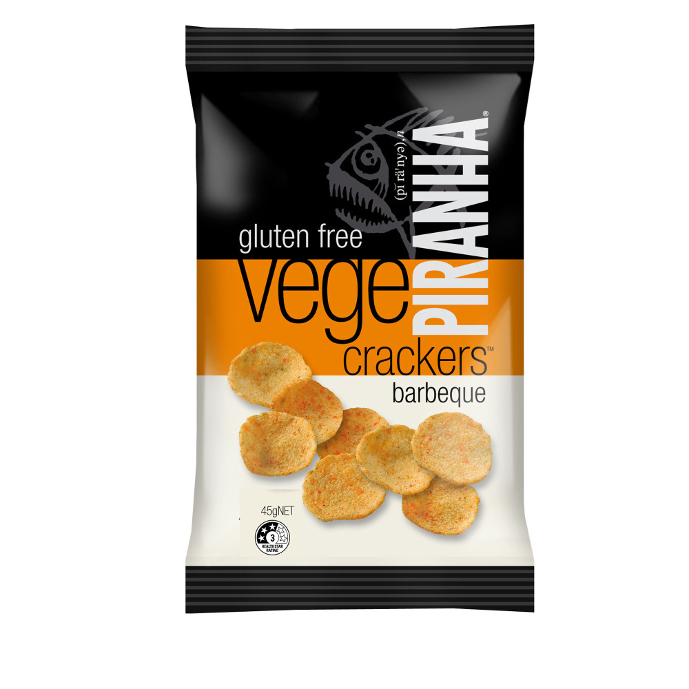 Piranha Barbeque Vege Crackers 45g