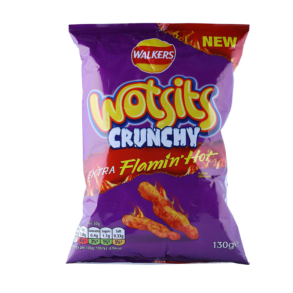 Walkers Wotsits Crunchy Extra Flamin' Hot 130g