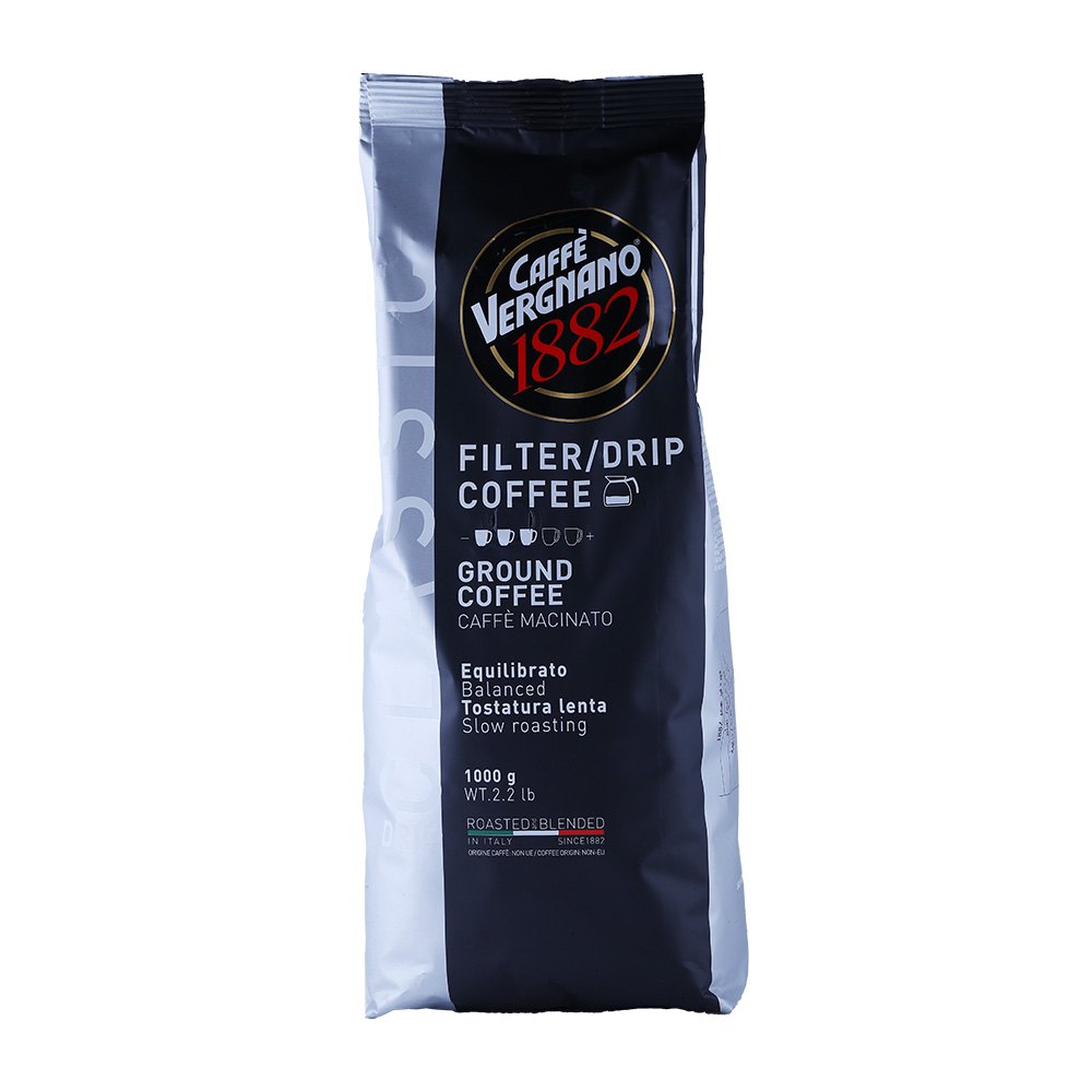 Caffe Vergnano 1882 Filter Ground Coffee 1Kg 