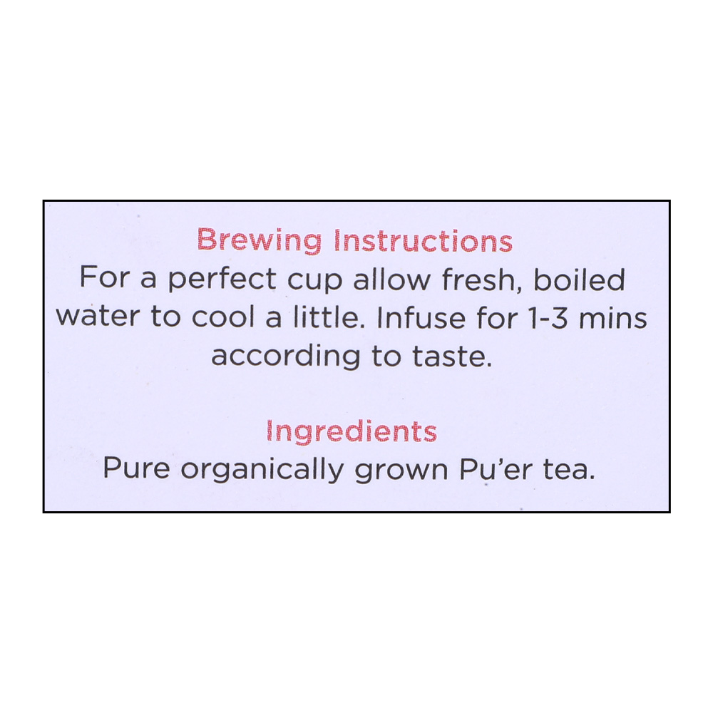 Dragonfly Tea Organic Pu'er Tea 40g right side image