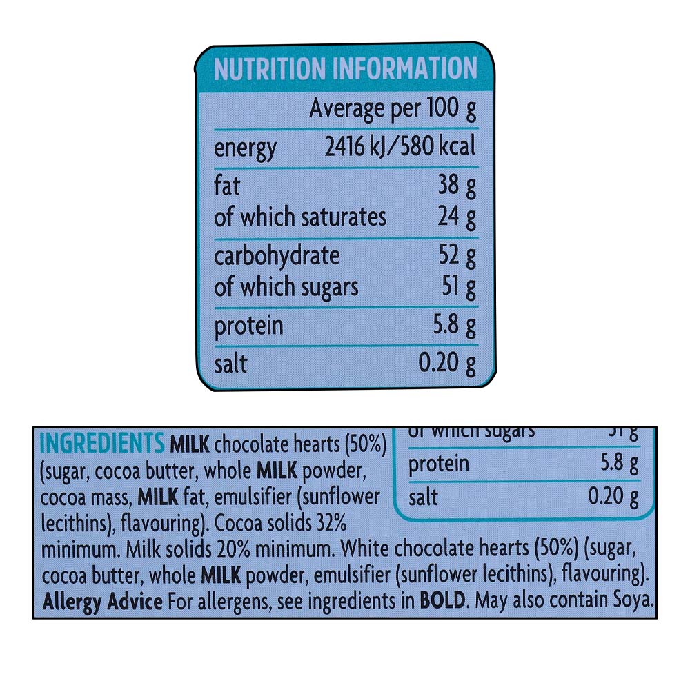 Dr. Oetker Chocolate Hearts 40g right side image