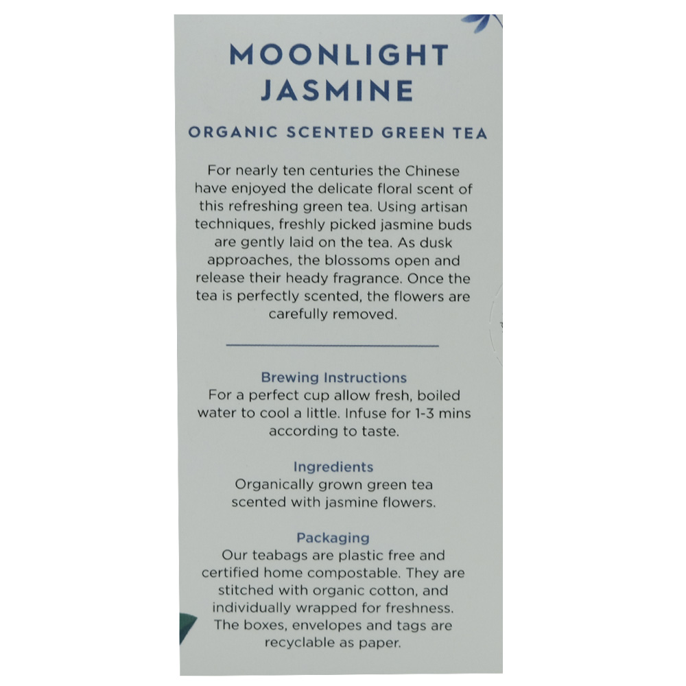 Dragonfly Tea Moonlight Jasmine Organic Green Tea 40g back image