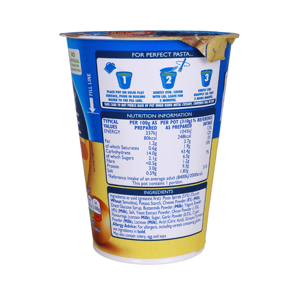 Batchelors Mac 'n' Cheese Pasta 'n' Sauce Pot 65g back image